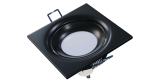 Ceiling lighting point fitting TORN cast square adjustable matt black